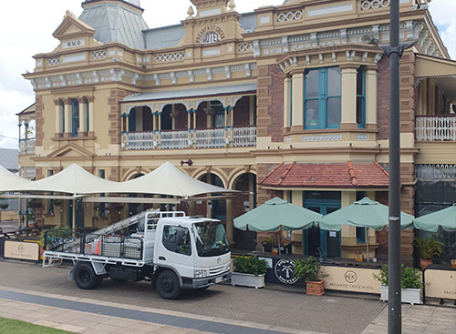 Steve's truck outside breakfast creek Hotel Newstead