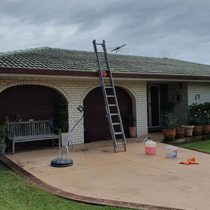 Ladder outside Brisbane home