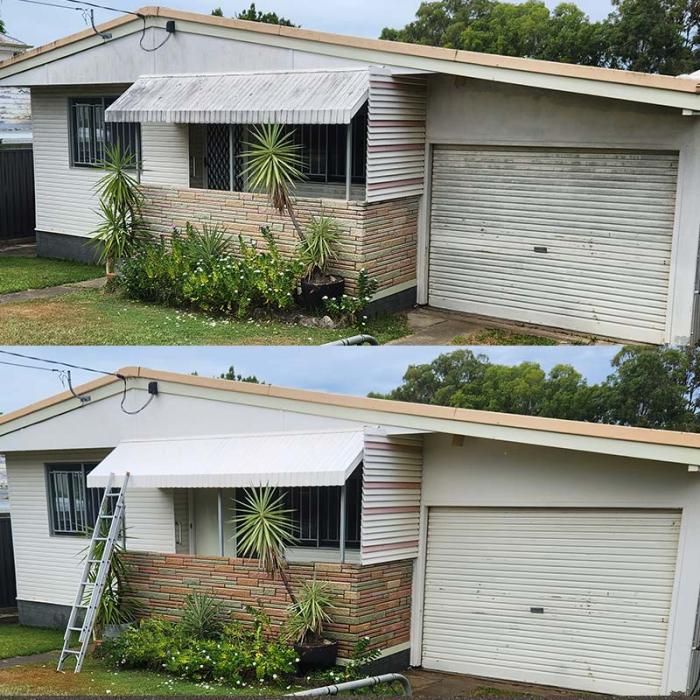 Margate home before and after soft washing
